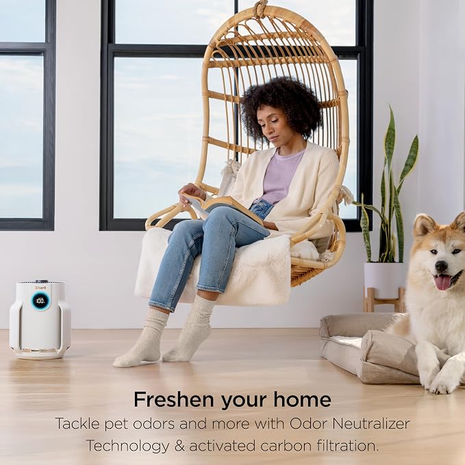 Shark Air Purifier for Home, NeverChange Compact Pro, for Bedroom, Home Office