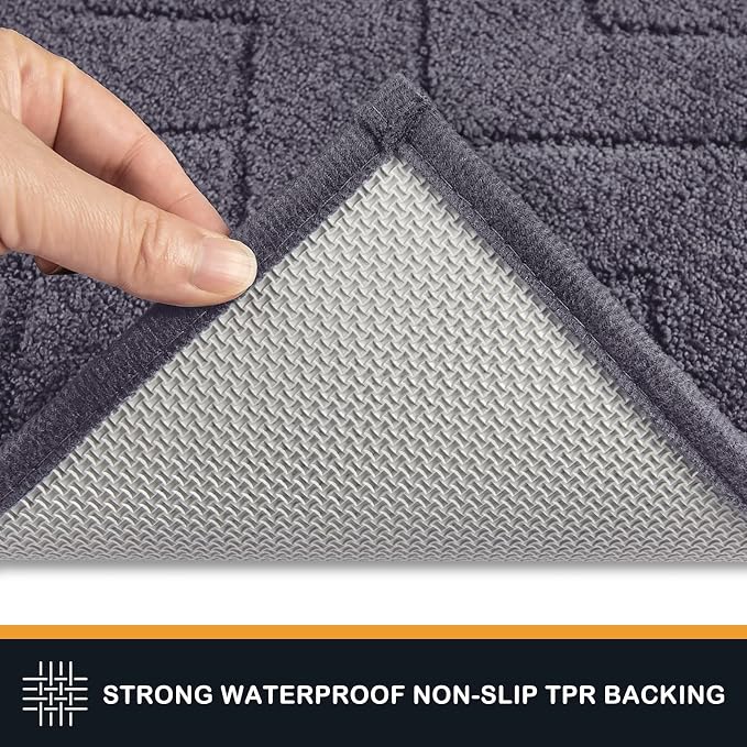 PURRUGS Dirt Trapping Door Mat 34" x 59", Non-Slip Machine Washable Entry Rug