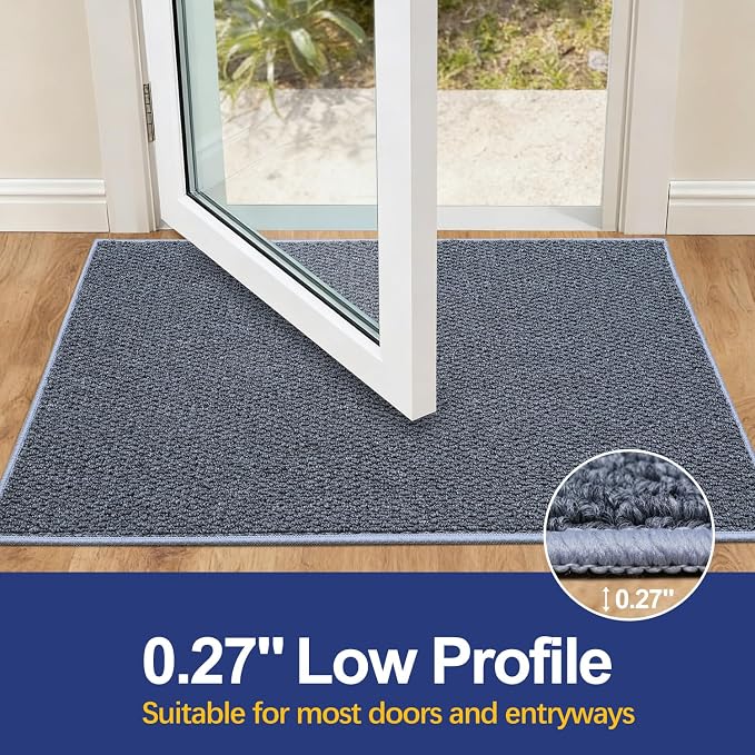 Dirt Trapping Door Mat 24x36, 3D Scarping Surface Doormat
