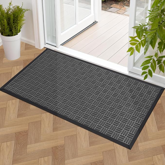 Mibao Front Door Mat, Heavy Duty Durable Welcome Mat
