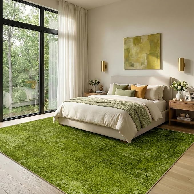 RELEANY Washable Area Rugs 9'x12' Non-Slip Modern Abstract Soft