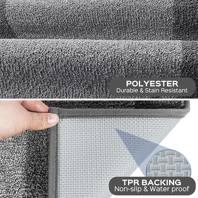 Machine Washable Kitchen Rug 24" x 96", Non Slip Kitchen Mat