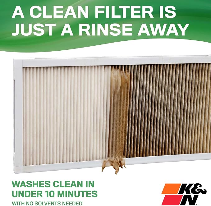 K&N 10x20x1 HVAC Furnace Air Filter, Lasts a Lifetime, Merv 11, the Last HVAC