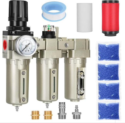 1/2" NPT Industrial Air Dryer for Compressor, 3 Stage Air Compressor Water