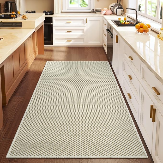 YDKGL 3x5 ft Area Rug Entryway Runner Rug Non Slip Washable, Boho Woven Kitchen