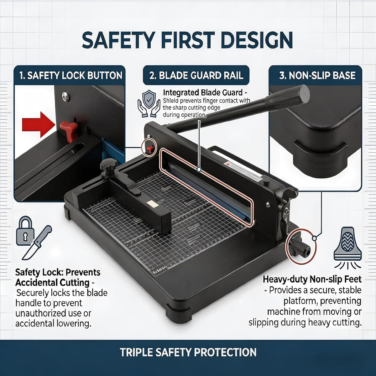 Professional 400-Sheet Heavy Duty Paper Cutter Guillotine