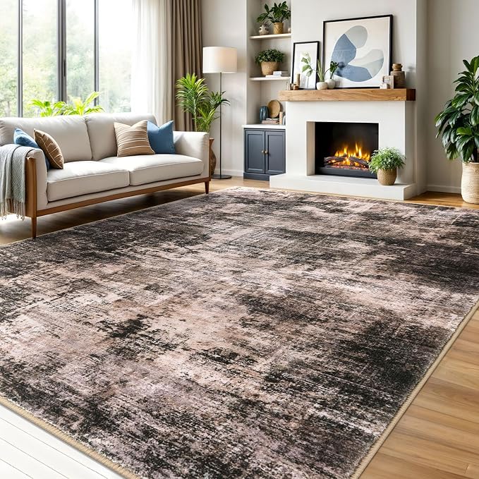 IOHOUZE Abstract Area Rugs 9x12 Ft Washable Large Rugs