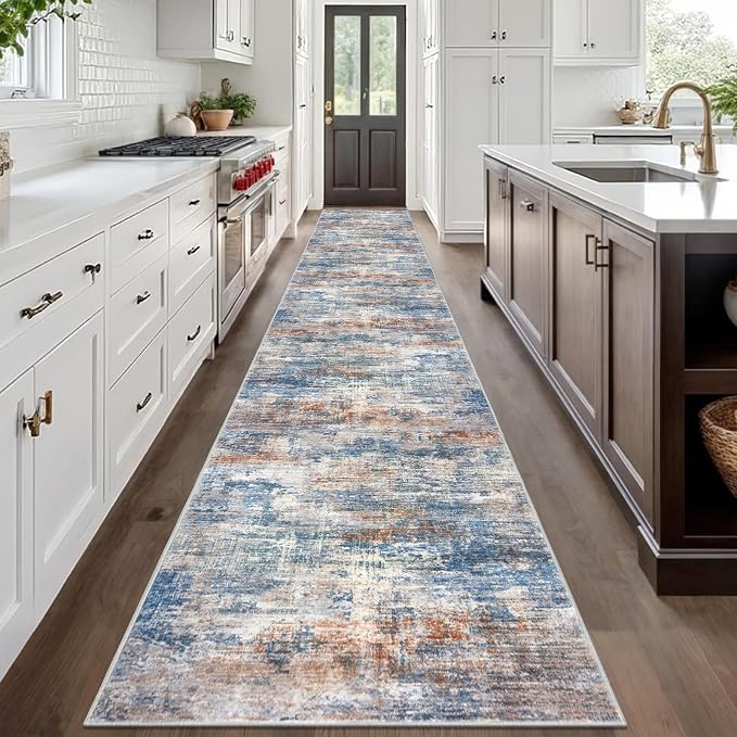 IOHOUZE Abstract Runner Rug 3x20 Ft Extra Long Washable Runners