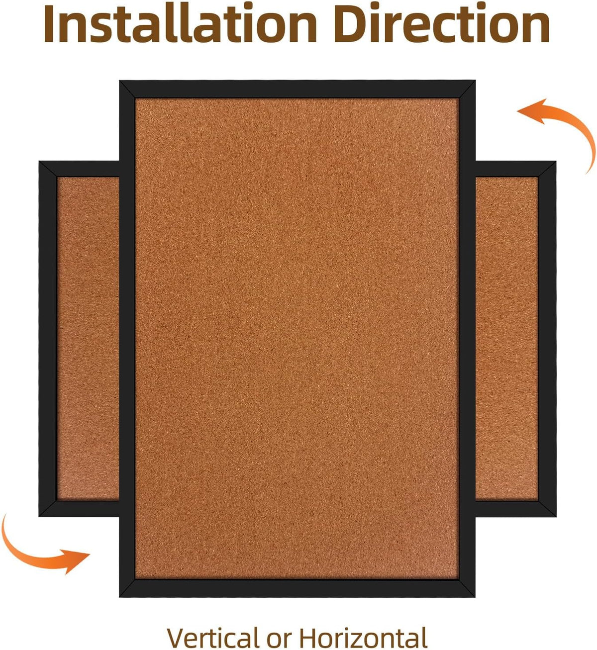 24" x 36" Cork Board Bulletin Board, Black Framed Corkboard, Oak Frame, Decorative Hanging Pin Board, Perfect for Office & Home Decor, Home School Message Board or Vision Board