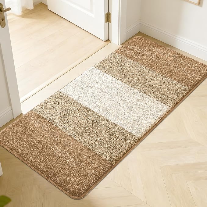 Kitinjoy Indoor Outdoor Door Mat, 50x30 Non-Slip Absorbent Dirt Trapper