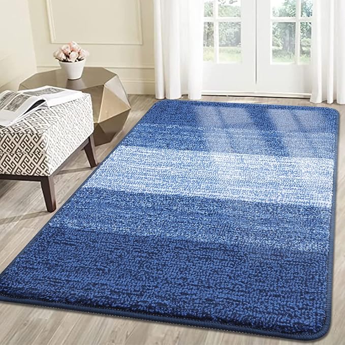 Kitinjoy Indoor Outdoor Door Mat, 59x36 Non-Slip Absorbent Dirt Trapper