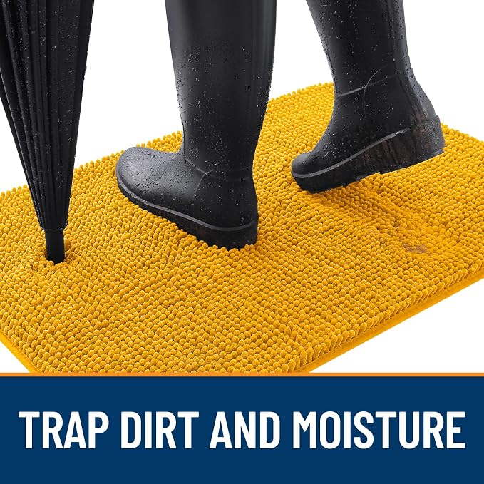 OLANLY Dog Door Mat for Muddy Paws 34x21, Absorbs Moisture and Dirt, Absorbent