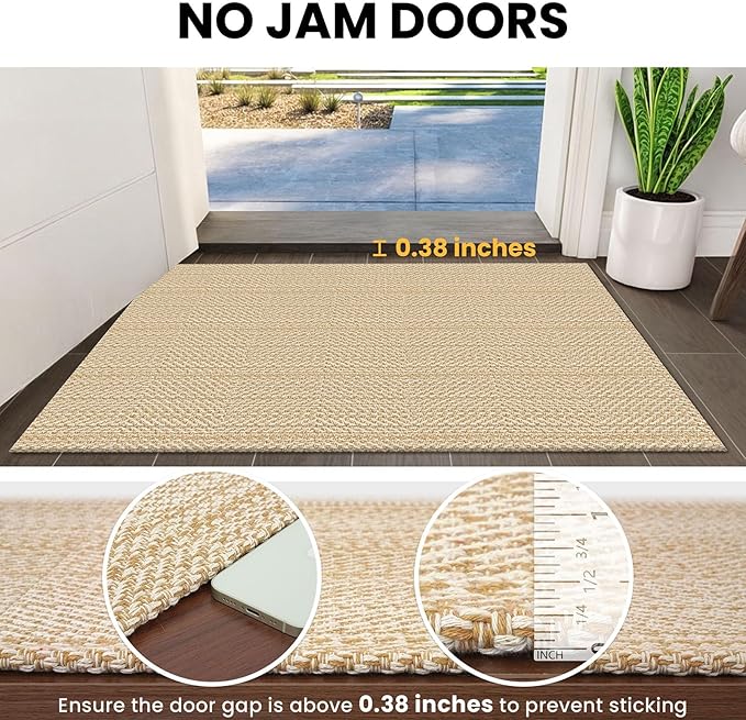 IOHOUZE Washable Runner Rug 2x10 Non Slip Rubber Backed Long Hallway Runner
