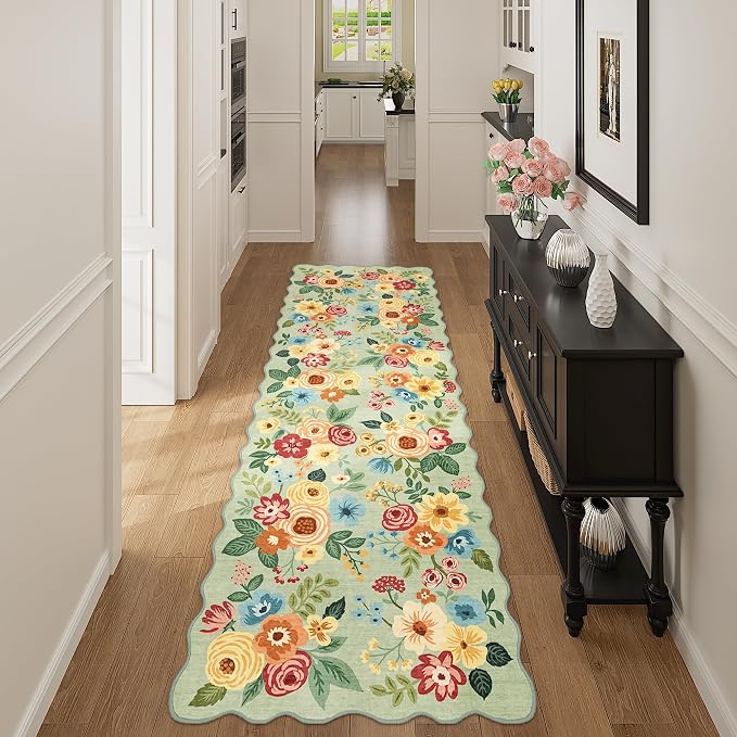 DUKINO 2x6 Runner Rug for Hallway, Washable Kitchen Rug
