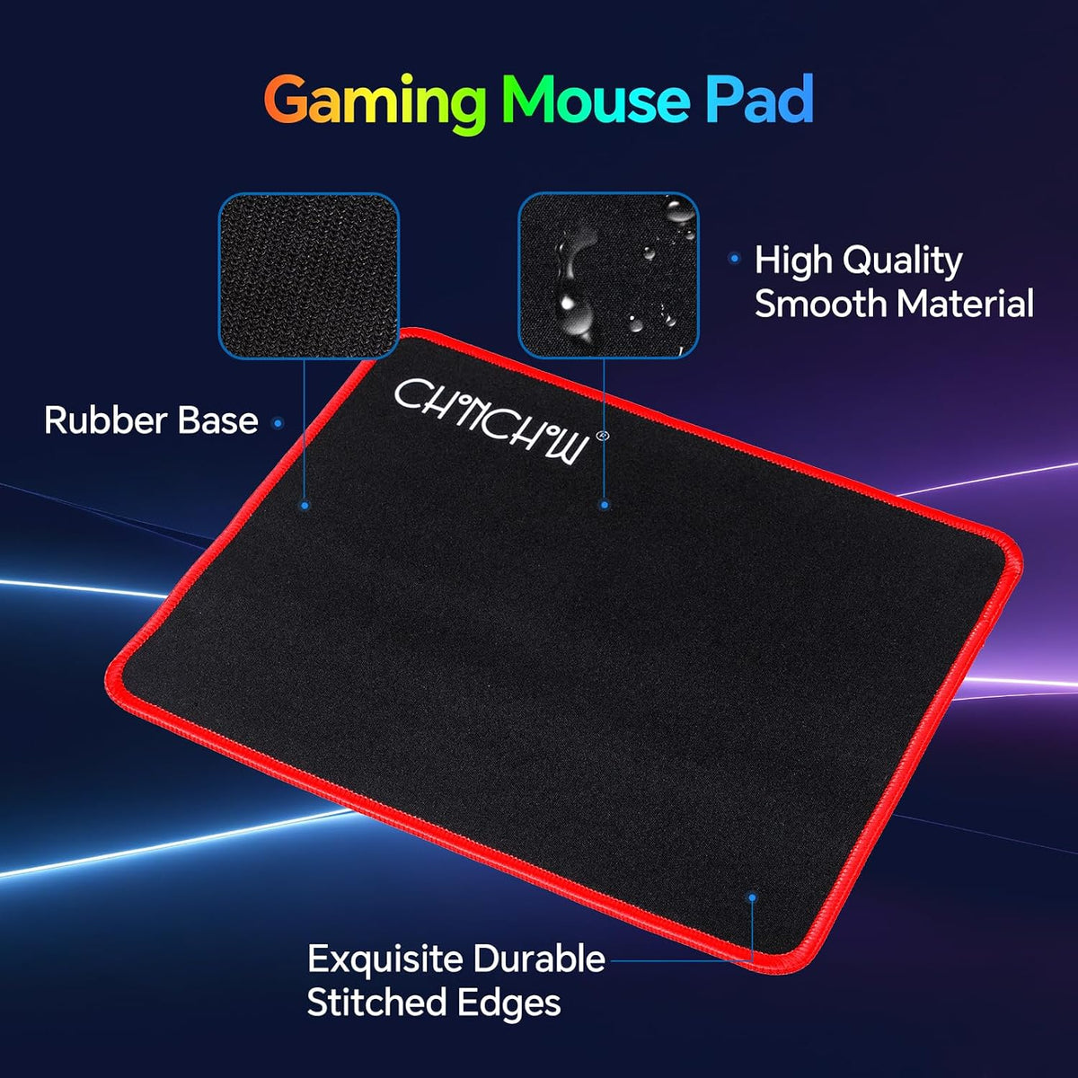 Gaming Keyboard and Mouse, Headset, Mouse Pad Combo, 10 RGB Backit Effects