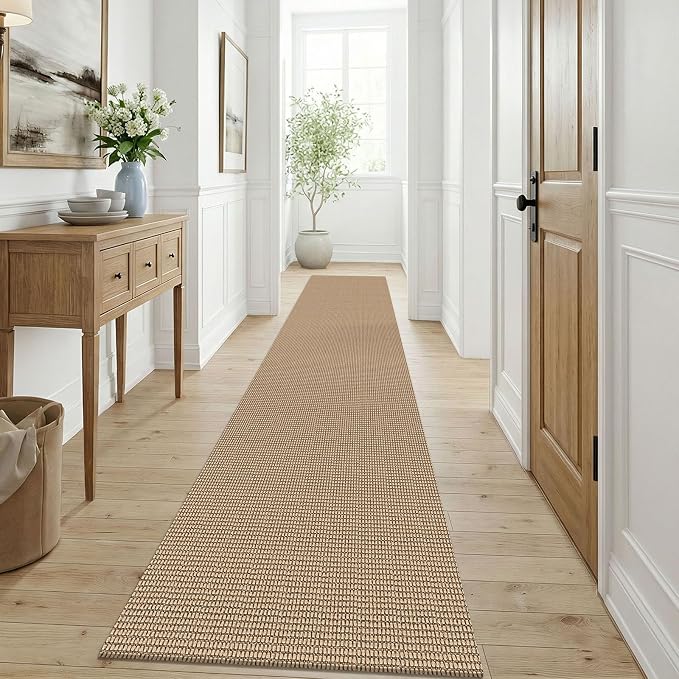 KOZYFLY Runners for Hallway 3x9, Wide Washable Runner Rug, Woven Non Slip