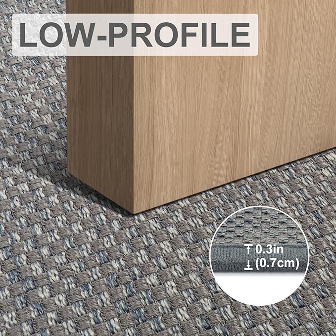 LEKEEPGO Long Door Mat 24"x59", Non Slip Door Mat Indoor Entrance, Rubber