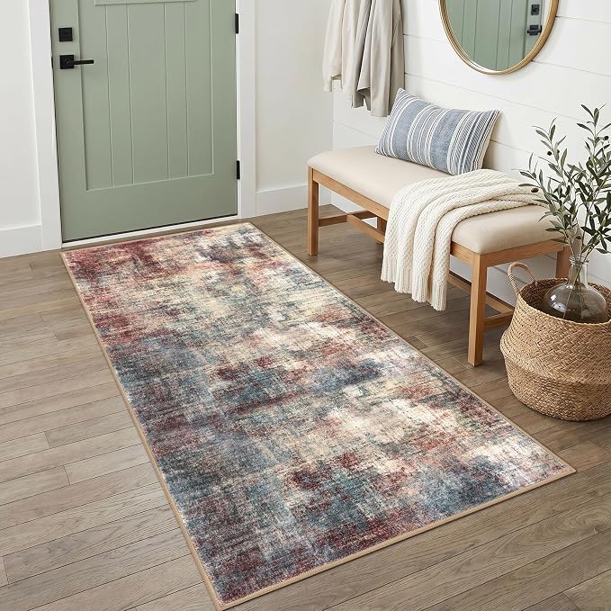 IOHOUZE Abstract Runner Rug 3x6 Ft Washable Runners