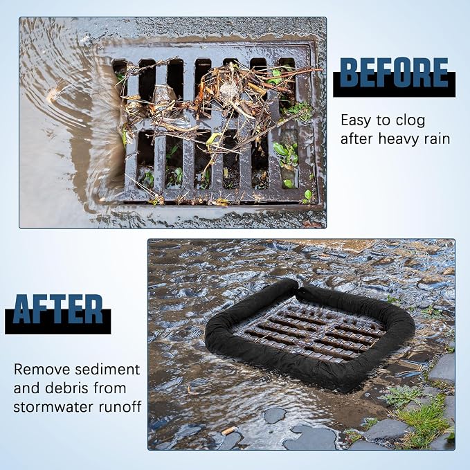 2 Pcs Sediment Filter Erosion Control Blanket Silt Fence Sock