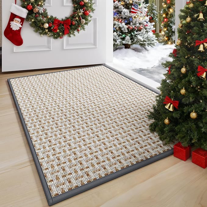 Door Mat 17"x30", Door Mat Indoor Entrance Dirt Resistant and Absorbent