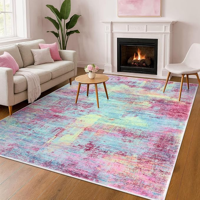 IOHOUZE Abstract Area Rugs 6x9 Ft Washable Rugs
