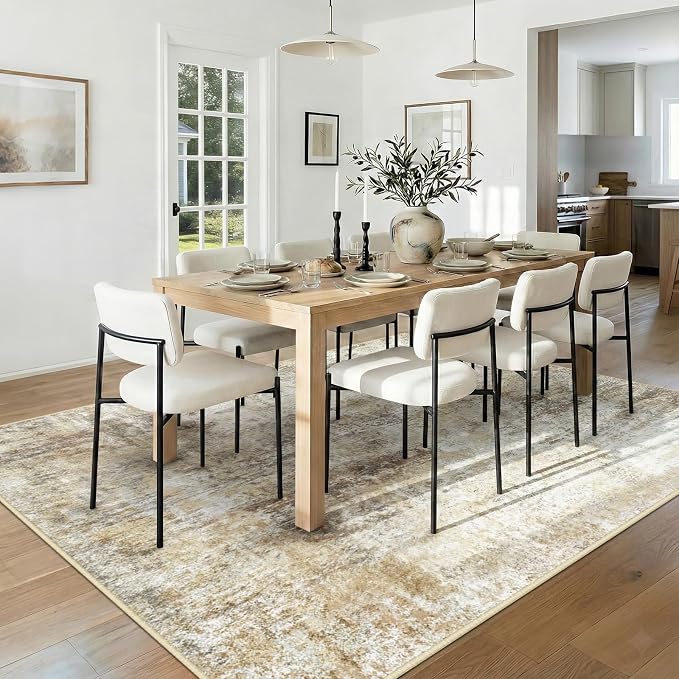 RELEANY Washable Area Rugs 10'x14 Non-Slip Modern Abstract Soft