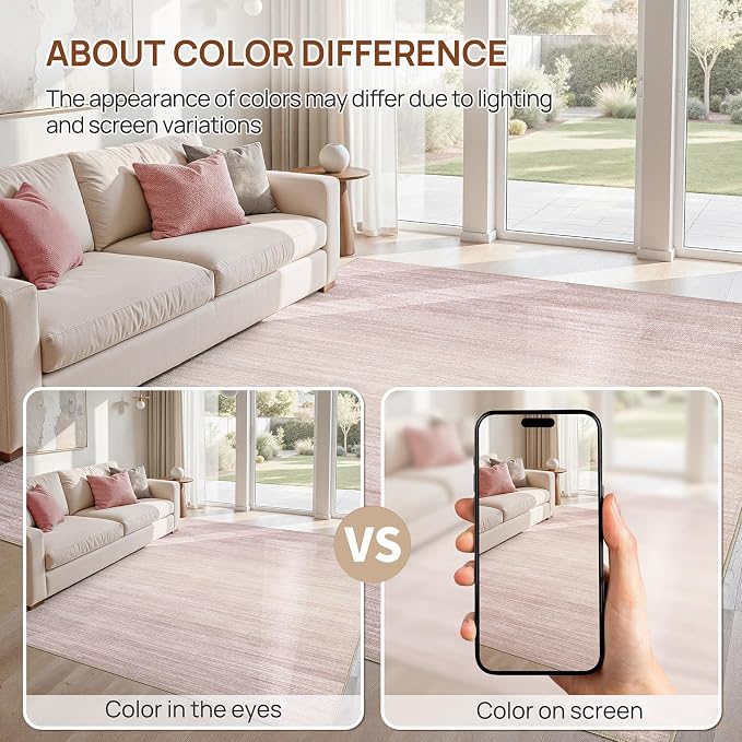 UERMEI 7x9 Washable Area Rug