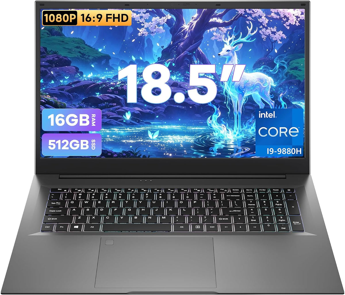18.5 Inch Laptops, Core i9 CPU (Up to 4.8 GHz), 16GB RAM, 512GB SSD, WiFi-6