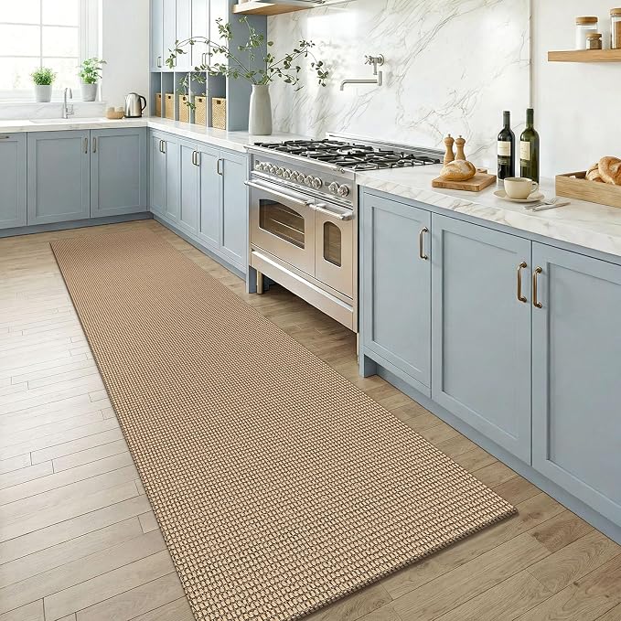 KOZYFLY Runners for Hallways 2.6x8 ft Washable Kitchen Runner Non Slip Rubber