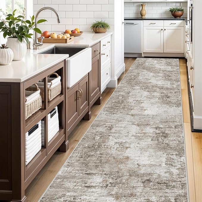 3x20 Extra Long Hallway Runner Rug – Non-Slip Washable Stain-Resistant 20 Ft
