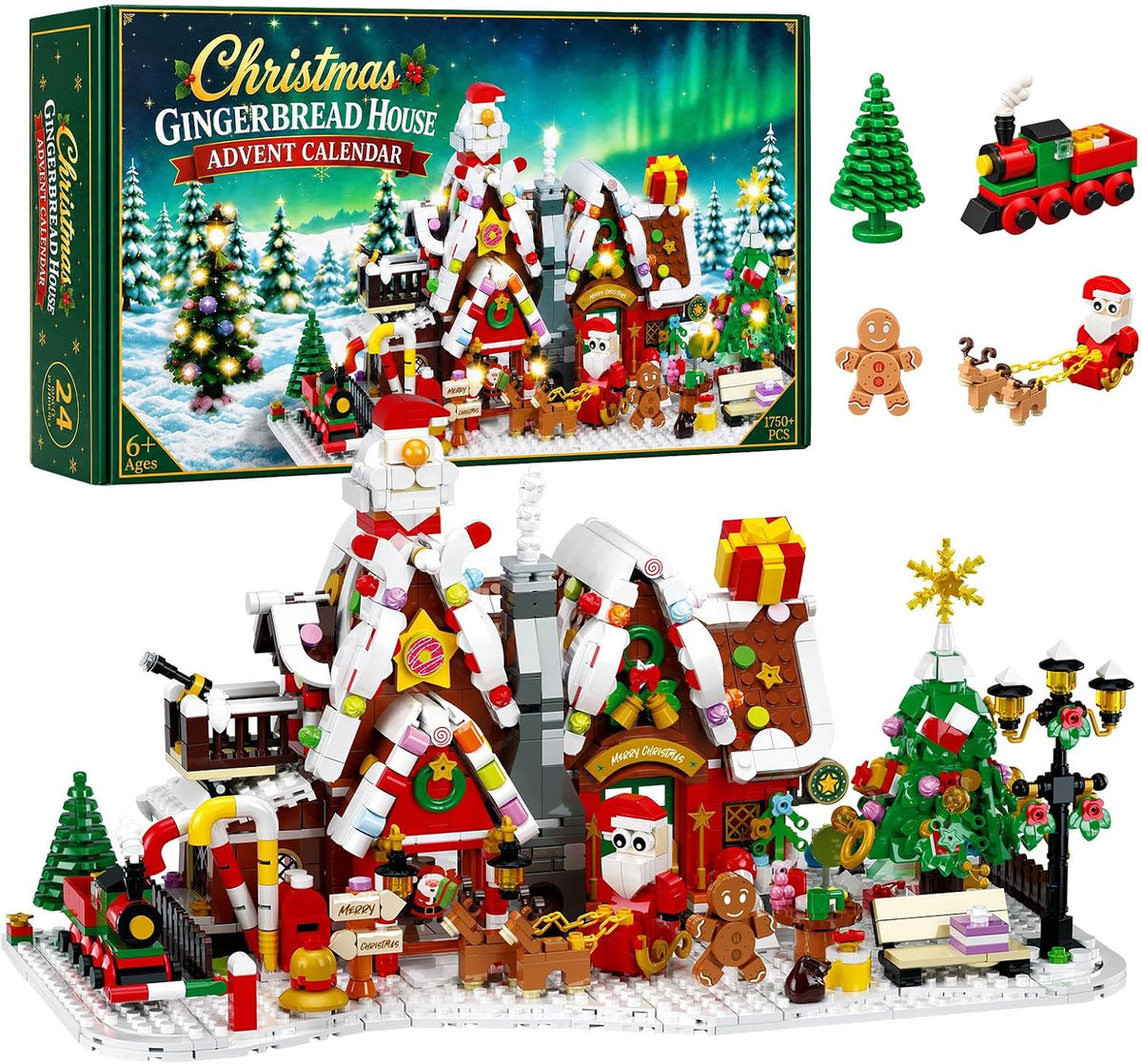 Advent Calendar 2026 Gingerbread House Building Blocks Set