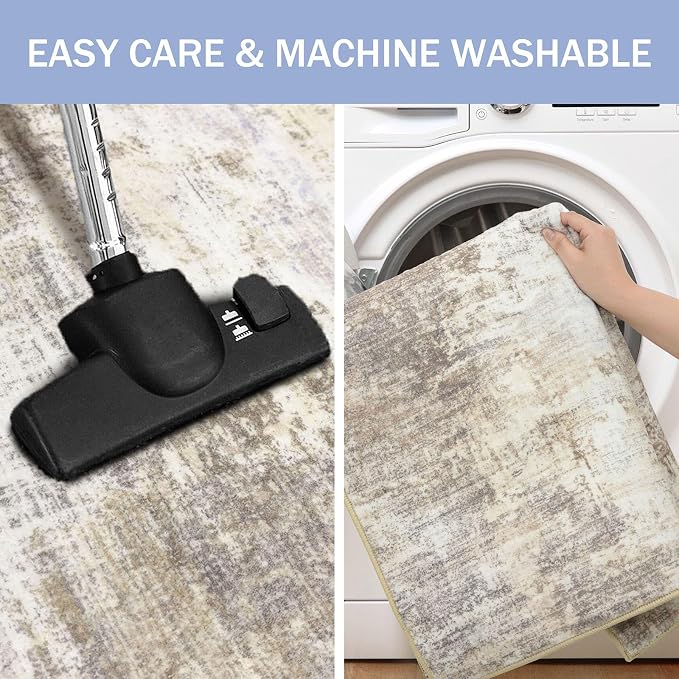 IOHOUZE Abstract Runner Rug 3x7 Ft Washable Runners