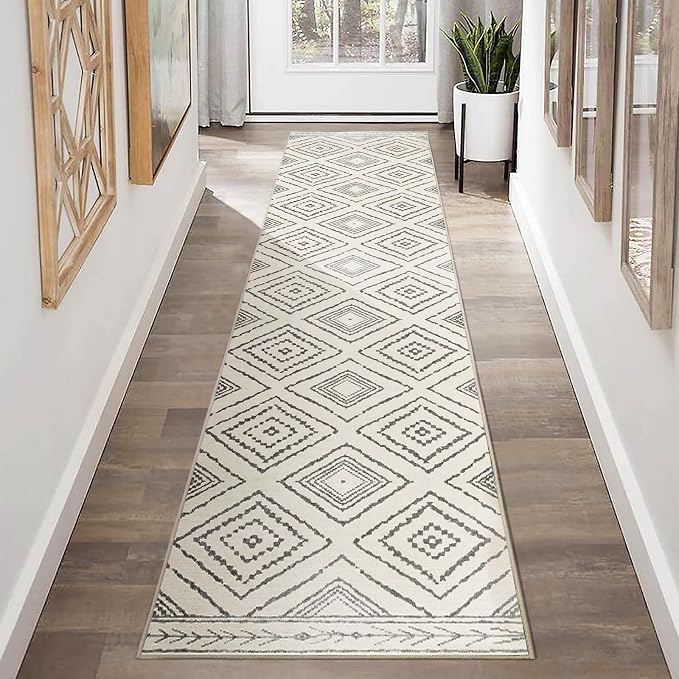 BESTSWEETIE Area Rug 2x6 Rug Machine Washable Non-Slip Low Pile Print Pattern