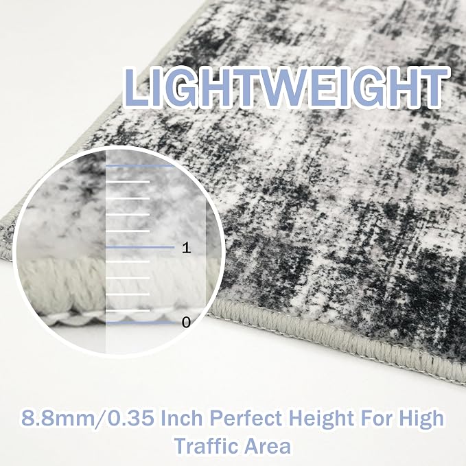 IOHOUZE Abstract Runner Rug 2x6 Ft Washable Runners