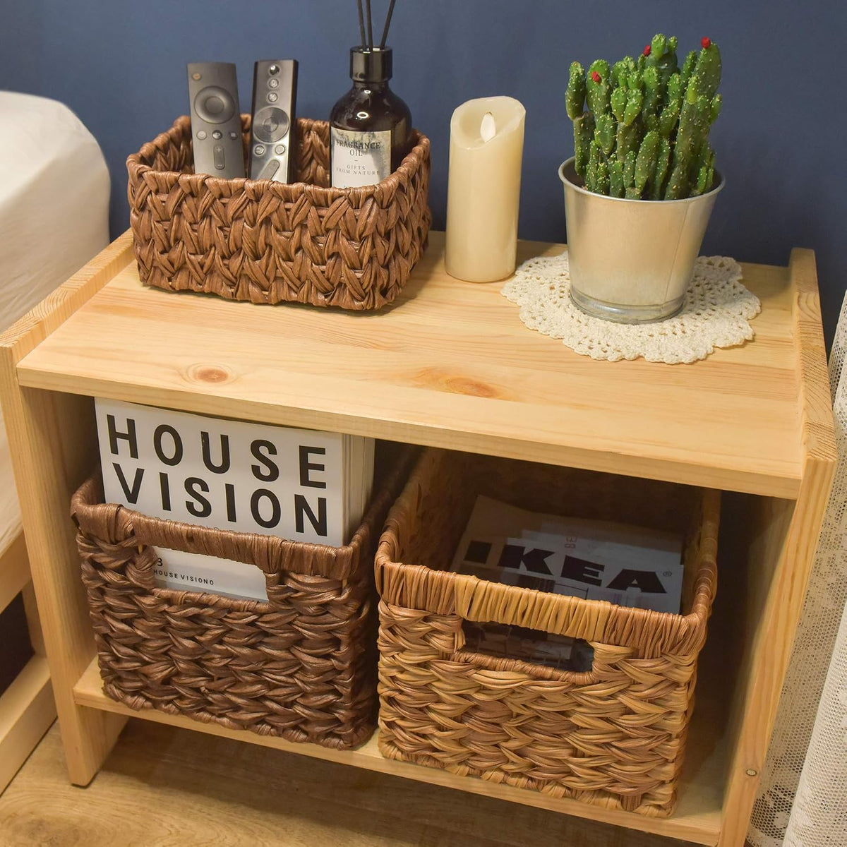 GRANNY SAYS Small Wicker Baskets for Shelves, Wicker Baskets for Storage