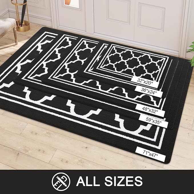 Buganda Indoor Door Mat, Dirt-Resistant and Absorbent Doormat, Low Profile
