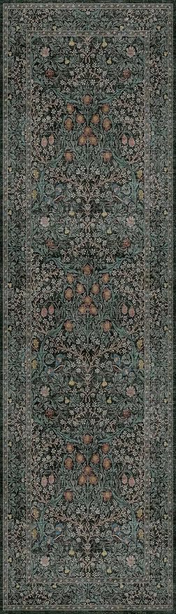 Dark Green 2x7 Long Washable Runner Rug Non Slip, Throw Rugs Runners