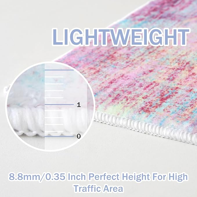 IOHOUZE Abstract Area Rug 4x6 Ft Washable Rugs