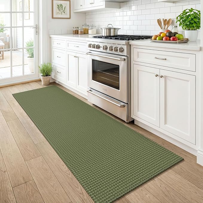 KOZYFLY Cotton 2x6 Washable Runner Rug, Non Slip Runners