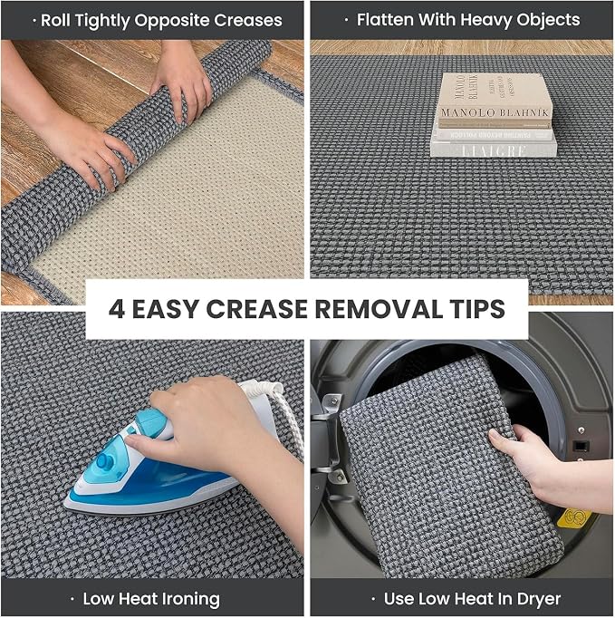 IOHOUZE Washable Runner Rug 2.6x12 Non Slip Rubber Backed Extra Long Hallway