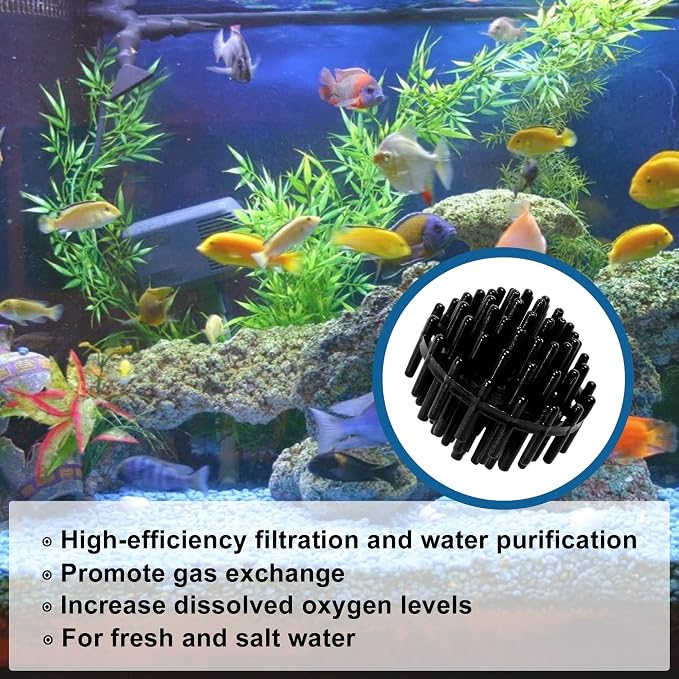 HQRP 50 pcs Bio Balls Filter Media 1.5 Inch