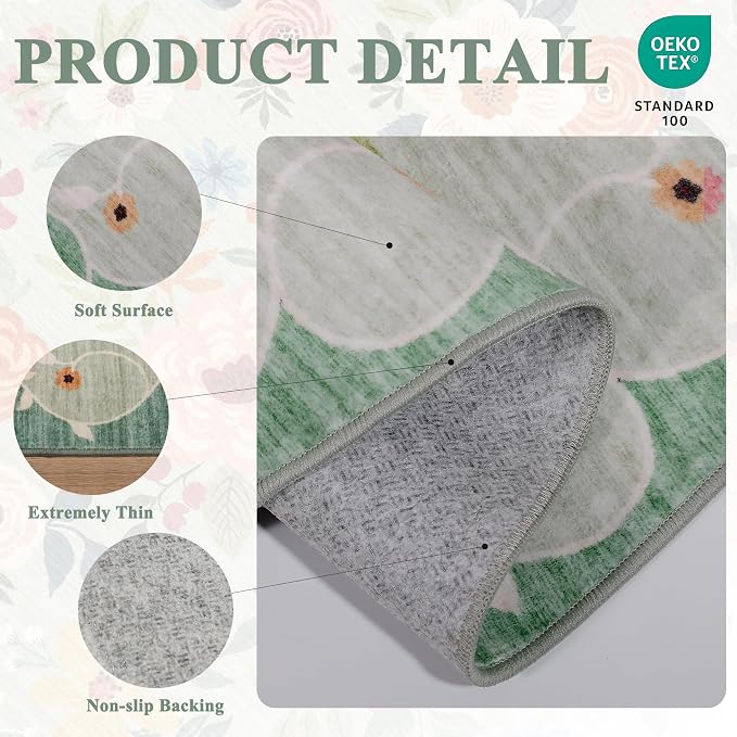 DUKINO Runner Rug, 2x7 Boho Kitchen Rug