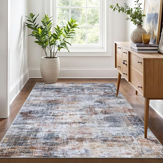 IOHOUZE Abstract Area Rug 4x6 Ft Washable Rugs