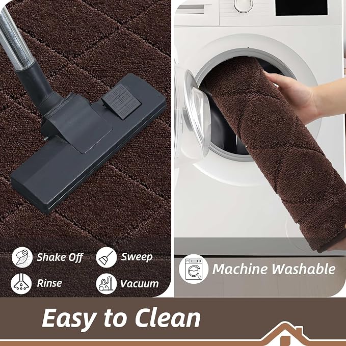 BEQHAUSE Dirt Trapper Door Mat 20" x 32", Doormat Non-Slip Entryway Rugs