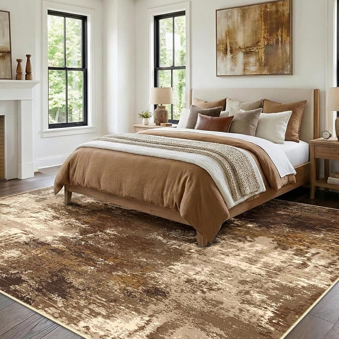RELEANY Washable Area Rugs 5'x7' Non-Slip Modern Abstract Soft