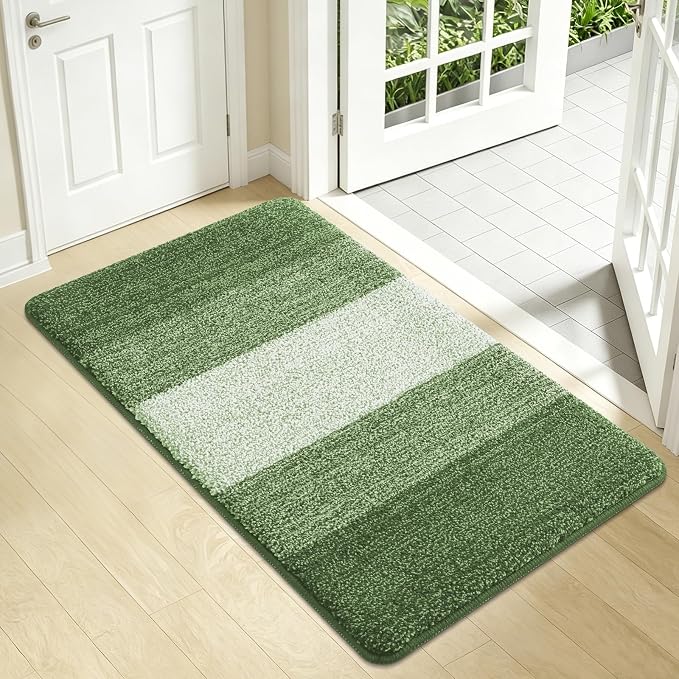 Kitinjoy Indoor Outdoor Door Mat, 34x21 Non-Slip Absorbent Dirt Trapper