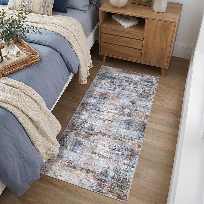 IOHOUZE Abstract Runner Rug 2x4 Ft Entryway Rugs Washable Door Mat Indoor