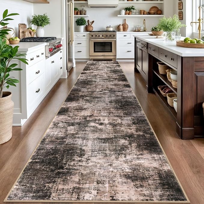 IOHOUZE Abstract Runner Rug 3x16 Ft Washable Runners