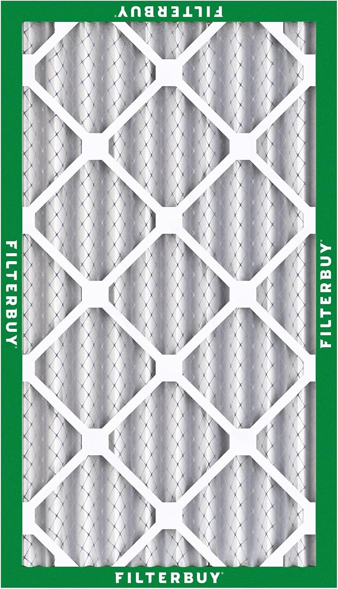 Filterbuy 12.5x21x4 Air Filter MERV 8 Essential Dust & Allergy Defense