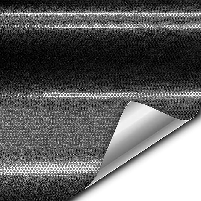 VViViD+ Honeycomb Matte Black Small Pattern Car Wrap Vinyl (50ft x 5ft)